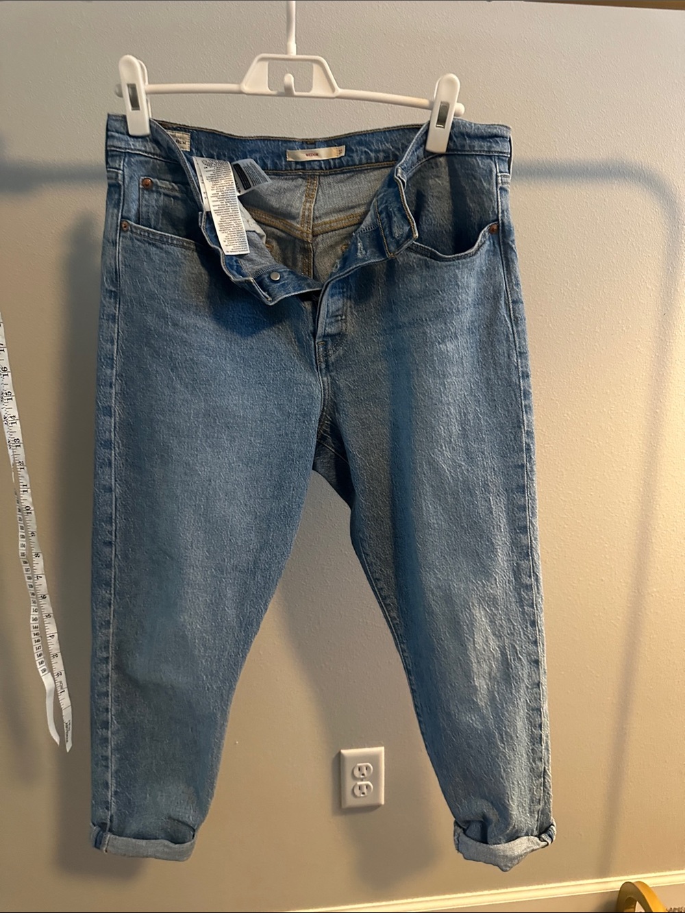 Levi's Straight Leg Jeans - Light Blue Denim